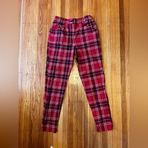 Red plaid UO pants
